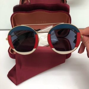Gucci -Round-frame metal sunglasses